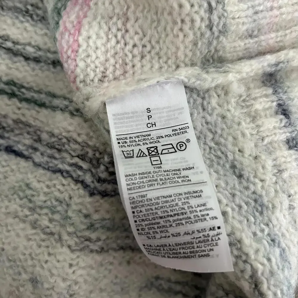 Old Navy Striped Wool Blend Long Sleeve Knit Pullover Sweater Women's Small